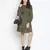 Elevon kahki colour smart women smocked dress