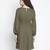 Elevon kahki colour smart women smocked dress