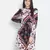 organic white floral print women ruffle dress