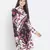 organic white floral print women ruffle dress