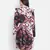 organic white floral print women ruffle dress
