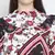 organic white floral print women ruffle dress