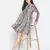 Fragrant stylish printed women ruffle dress