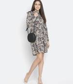 Luxuriant printed modiBL women ruffle dress