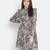 Luxuriant printed modiBL women ruffle dress
