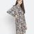 Luxuriant printed modiBL women ruffle dress