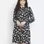 Thrilling black printed diva women ruffle dress