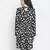 Thrilling black printed diva women ruffle dress
