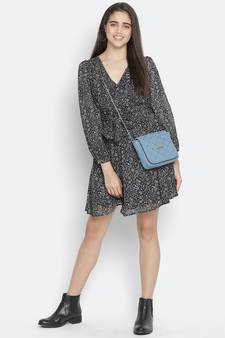 Greyntic hot black women tie knot  dress