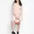 Heavenly dusty pink swiss dot wrap women dress