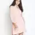 Heavenly dusty pink swiss dot wrap women dress
