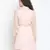 Heavenly dusty pink swiss dot wrap women dress