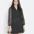 Rare solid black graceful wrap women dress