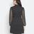 Rare solid black graceful wrap women dress