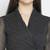 Rare solid black graceful wrap women dress