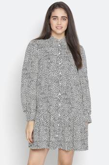 Ghee- whiz Printed charming button-down  women dress