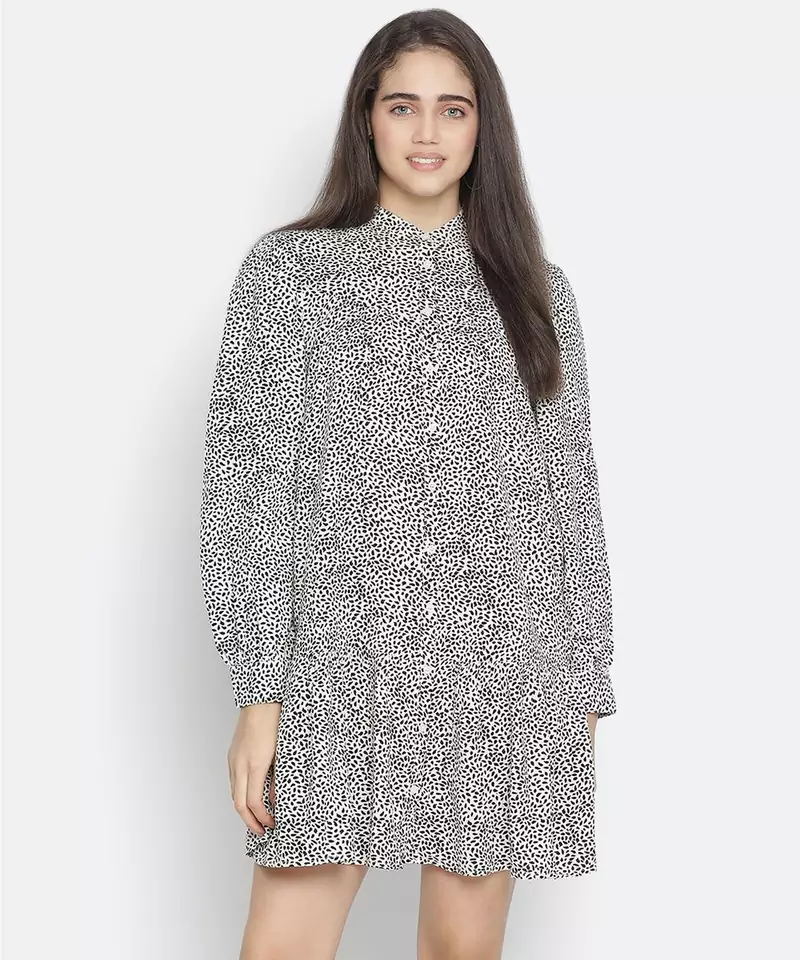 Ghee- whiz Printed charming button-down  women dress