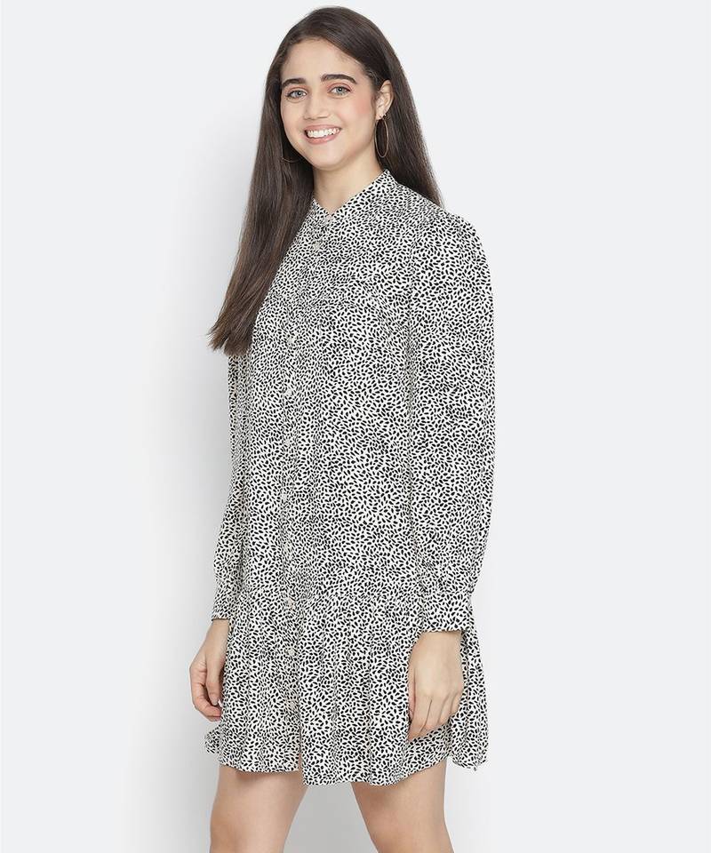 Ghee- whiz Printed charming button-down  women dress