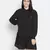 Soild black mania button- down women dress