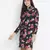 Abuzz black floral print button-down women dress