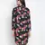 Abuzz black floral print button-down women dress
