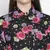 Abuzz black floral print button-down women dress