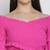 Thrilling Queen pink radiant women off-shoulder crop top