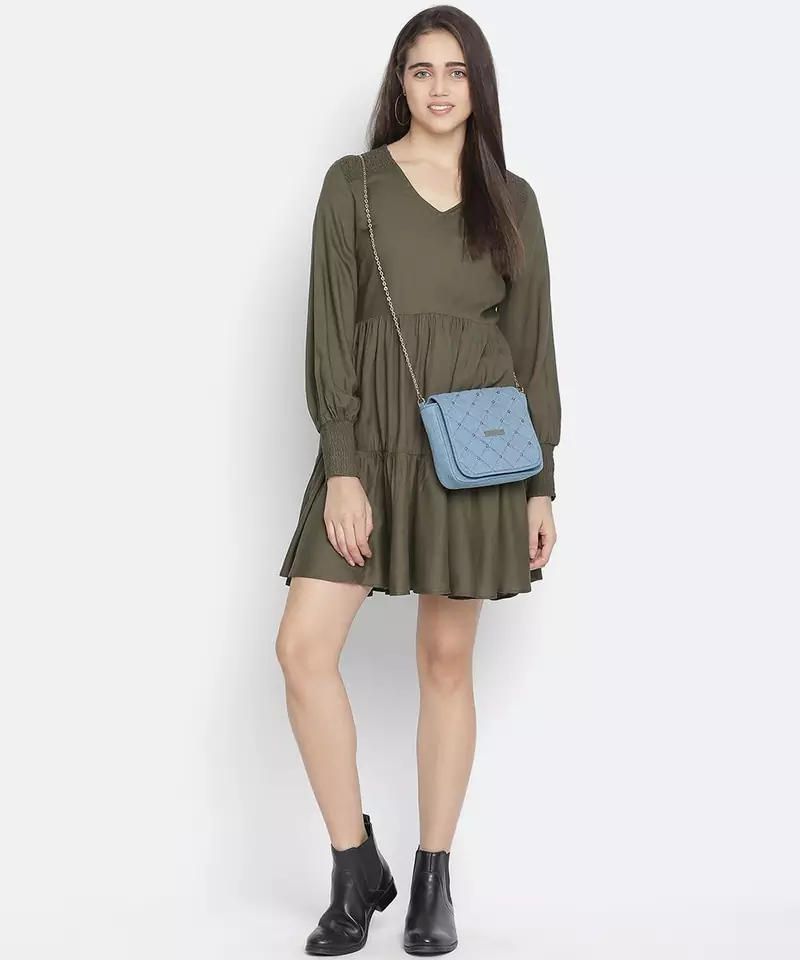 Mombo khaki colour starling women dress