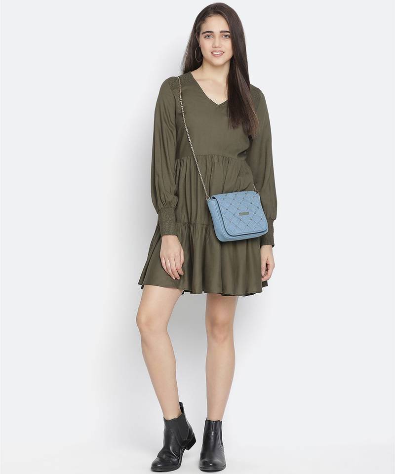 Mombo khaki colour starling women dress