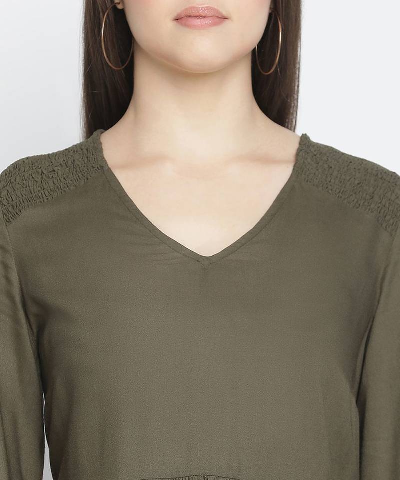 Mombo khaki colour starling women dress