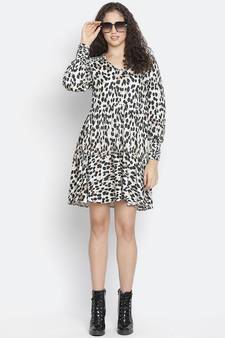 Scandlous animal print dazzling women dress