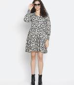 Scandlous animal print dazzling women dress