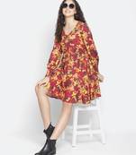 Winds of flower trendy women dress