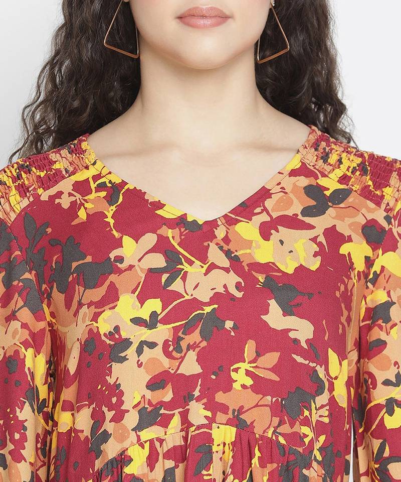 Winds of flower trendy women dress