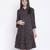 Slate black floral print maternity dress