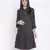 Slate black floral print maternity dress