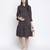 Slate black floral print maternity dress