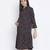 Slate black floral print maternity dress