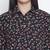 Slate black floral print maternity dress