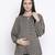 Linear line print maternity top