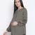 Linear line print maternity top