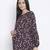 Treasure black floral print maternity top