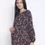 Treasure black floral print maternity top