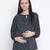 Merry black floral print maternity top