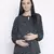 Merry black floral print maternity top