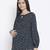 Merry black floral print maternity top