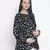 Jubiliant black floral print maternity top