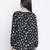 Jubiliant black floral print maternity top