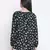 Jubiliant black floral print maternity top