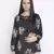 Thrilled black floral print maternity top